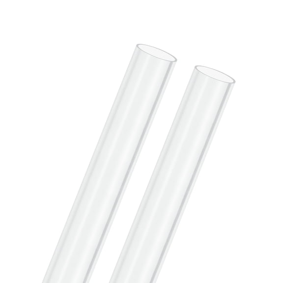 2-Pack Clear Plastic Tube, 18mm[0.71"] ID x 20mm[0.79"] OD High Impact Rigid Polycarbonate Round Pipes [305mm/12IN]