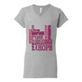 thumbnail image 2 of Wild Bobby Breast Cancer Awareness Words of Encouragement Distressed Breast Cancer Awareness Women Standard V-Neck Tee, Heather Grey, Medium, 2 of 6