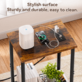 thumbnail image 3 of Flycity End Table with Charging Station, Side Table with USB Port and Outlet, Nightstand with 2 Layer Storage Shelves for Living Room Bedroom, 3 of 6