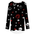 thumbnail image 2 of CLOOCL Paw Print Printed Long Sleeve T-Shirts Fashion Oversized Women Clothing, 2 of 6