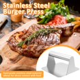 thumbnail image 3 of YOPTOP Presse à Burger Générique Robuste en Acier Inoxydable avec Poignée pour Gril à Surface Plane Antiadhésif, Carré, 3 of 9
