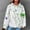 Green, variant on Women's Printed Raglan Sweater - Hooded Long Sleeve Top with Pockets