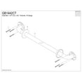 thumbnail image 3 of Kingston Brass GB1442CT Made To Match 42-Inch x 1-1/4-Inch O.D. Stainless Steel Grab Bar in Brushed, 3 of 5