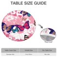thumbnail image 6 of Pink Butterfly Flower Pattern Round Fitted Tablecloth with Elastic Edge,Dining Table Cover Waterproof,Outdoor Round Tablecloth for Camping,Dining,Indoor and Outdoor, 6 of 7