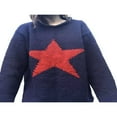 thumbnail image 1 of Chandail Femme Tricot chandail Manches Longues Col Rond Motif Étoile Hauts d'Hiver, 1 of 5