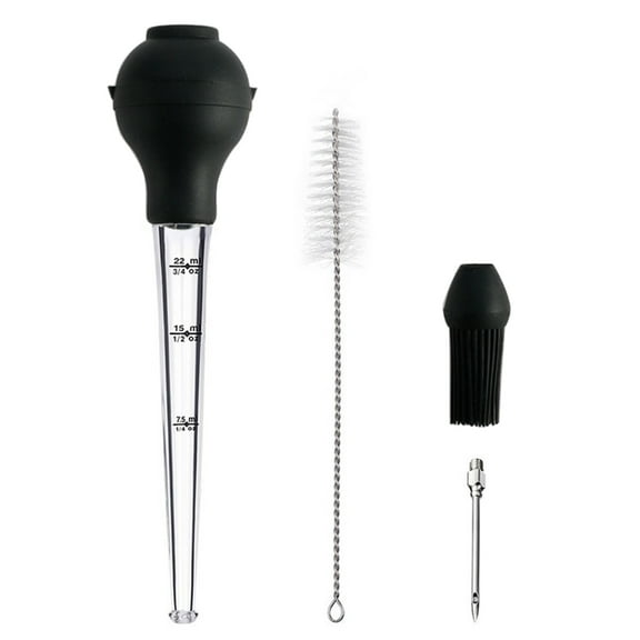 Turkey Baster Barbecue Basting Flavor Needle Brush Marinade Injector Needle