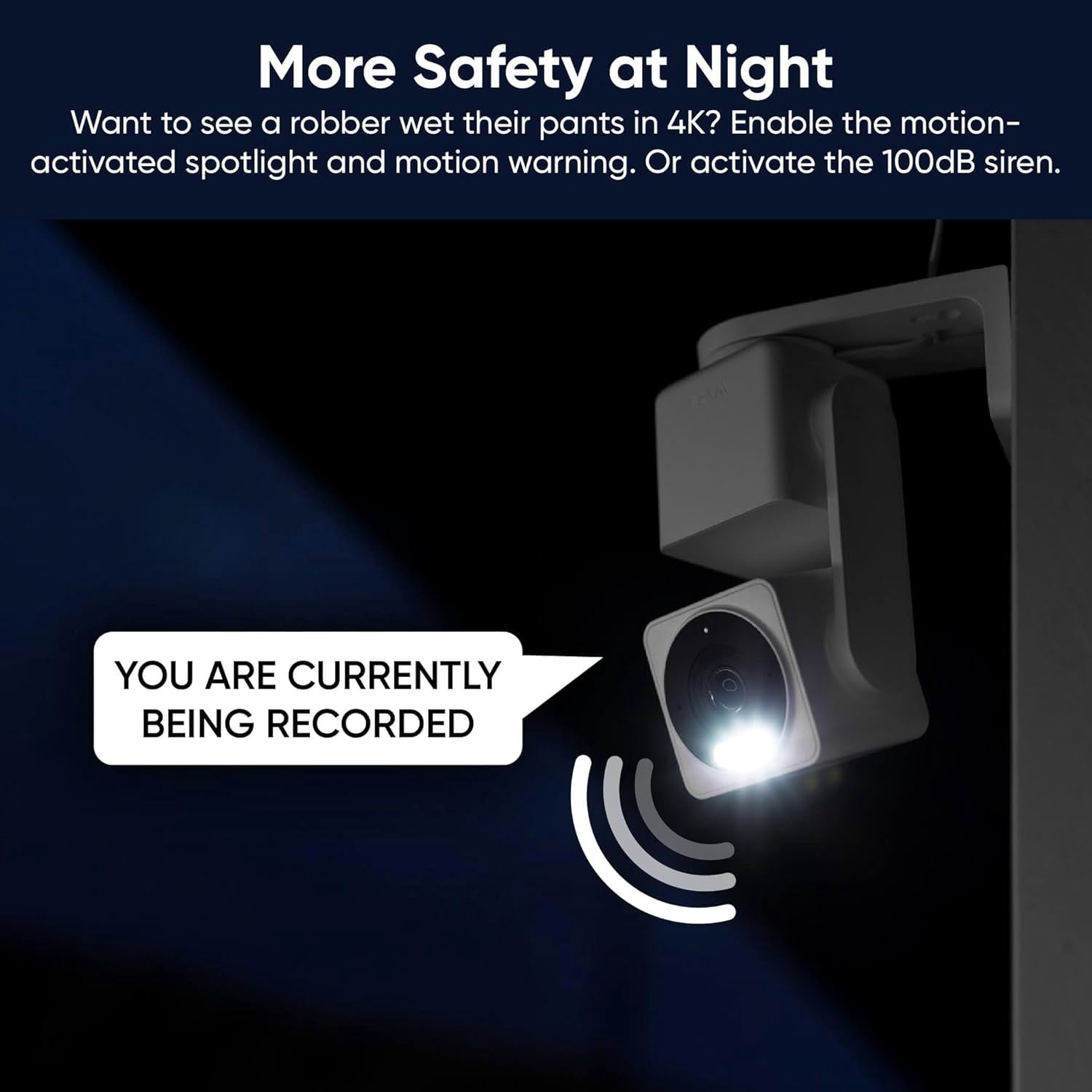 Wyze Cam Pan v4 4K Smart Security Camera, AI Indoor/Outdoor Camera with Color Night Vision, Pan/Tilt/Zoom, Voice Assistant Compatibility