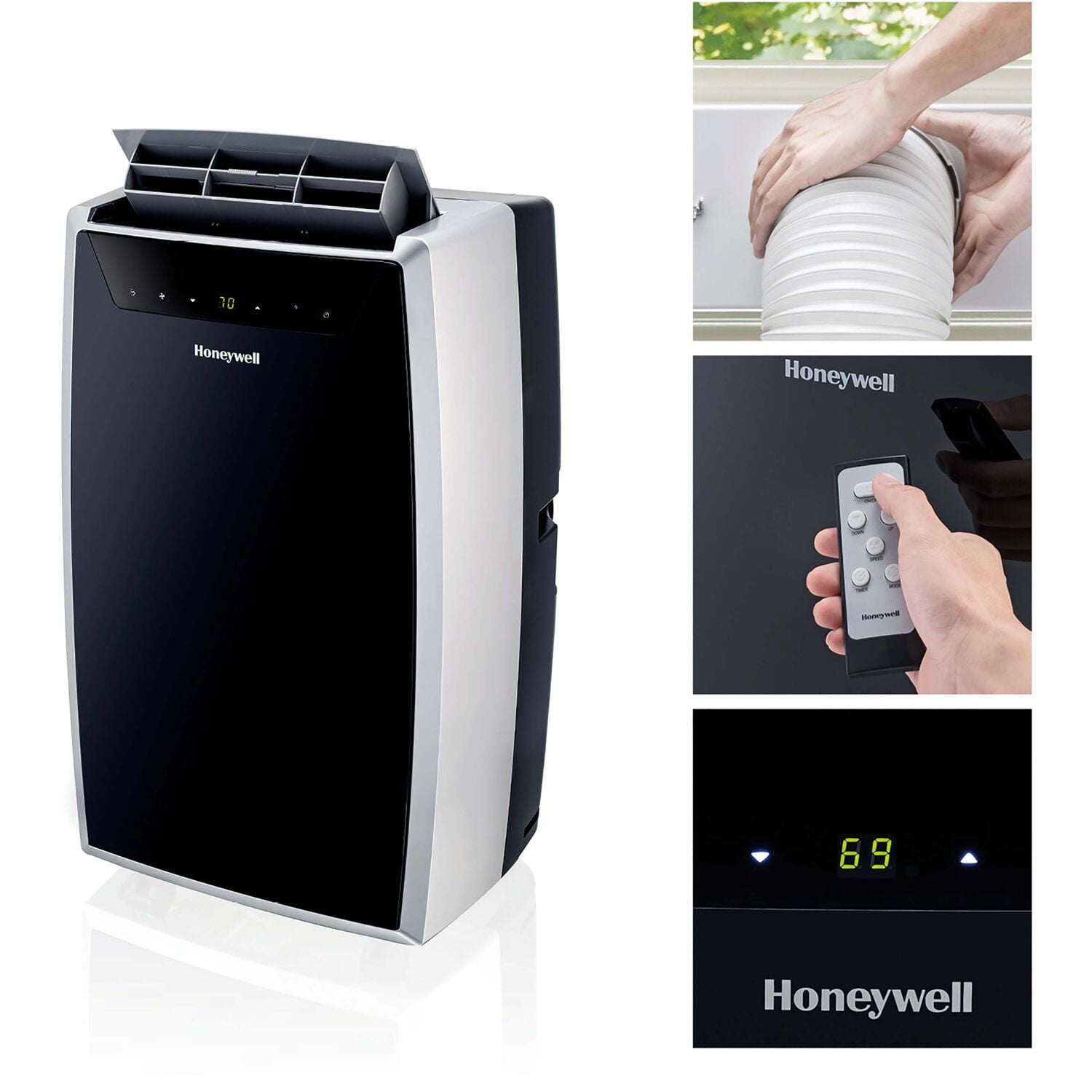 Krijger Diakritisch woensdag Honeywell Portable Air Conditioner w Heat Pump, Dehumidifier & Fan, Cools &  Heats Rooms Up to 700 Sq. Ft. w Remote & Advanced LED Display, MN4HFS9 -  Walmart.com