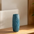 thumbnail image 3 of Aminojy Ceramic Vase for Flowers, Modern Decorative Flower Vase with Textured Wave Design, Ceramic Tabletop Vase for Living Room Home Office Bedroom Decor, 3 of 4