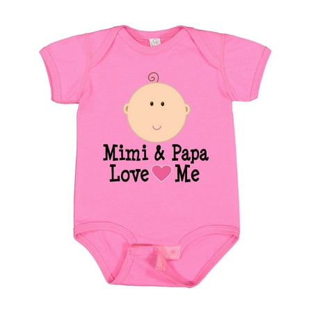 

Inktastic Mimi and Papa Love Me Baby Girl Gift Baby Girl Bodysuit