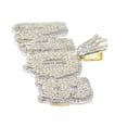 thumbnail image 3 of Midwest Jewellery 10K Gold Diamond Mob Pendant 3.00ctw Custom Diamond Pendant White and Yellow Gold, 3 of 5