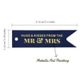 thumbnail image 5 of Inkdotpot Pack Of 100 Real Gold Foil Paper Tag Hugs & Kisses From The Wedding Favor Hang Tag, 5 of 6