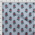 thumbnail image 3 of oneOone Silk Tabby Fabric Leaves & Floral Block Fabric Prints By Yard 42 Inch Wide, 3 of 4