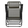thumbnail image 6 of Caravan Sports Zero Gravity Outdoor Folding Camping Patio Lounge Chair, Gray, 6 of 6