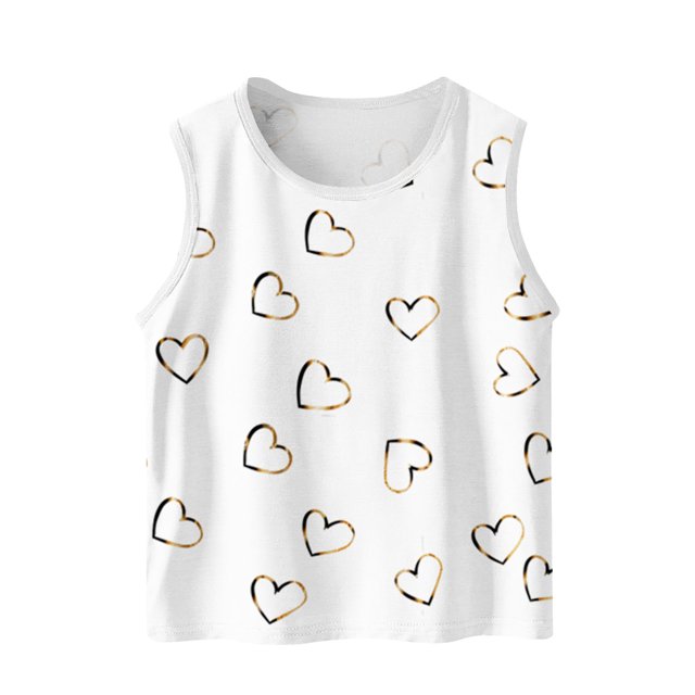 Posijego Débardeurs pour Garçons et Filles, Col Rond Sans Manches, T-Shirts d'Été pour Enfants