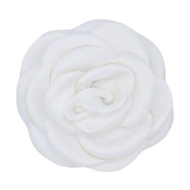 Tela de satén rosa Flor artificial Flor de camelia Vestido de seda Decoración Boutique Accesorio para el cabello de boda Accesorio de ropa