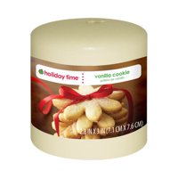 Holiday Time 3" Pillar Candle, Vanilla Cookie