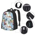 thumbnail image 2 of Balery Watercolor Sailboat Mochila para hombre y mujer - Tela Oxford 600D resistente - Gran capacidad, resistente al agua, ideal para la escuela, viajes y senderismo, 2 of 6