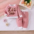 thumbnail image 2 of NOLDARES Infant Toddler Girl Cute Winter Clothes 2 Piece Long Sleeve Round Neck Sweatshirt and Pants Outfits Clothing(Pink,2-3 Y), 2 of 7