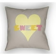 thumbnail image 6 of Surya LI-SWT-1818 Littles 18" Wide Square Heart "Sweet" Typography Polyester Cov, 6 of 6