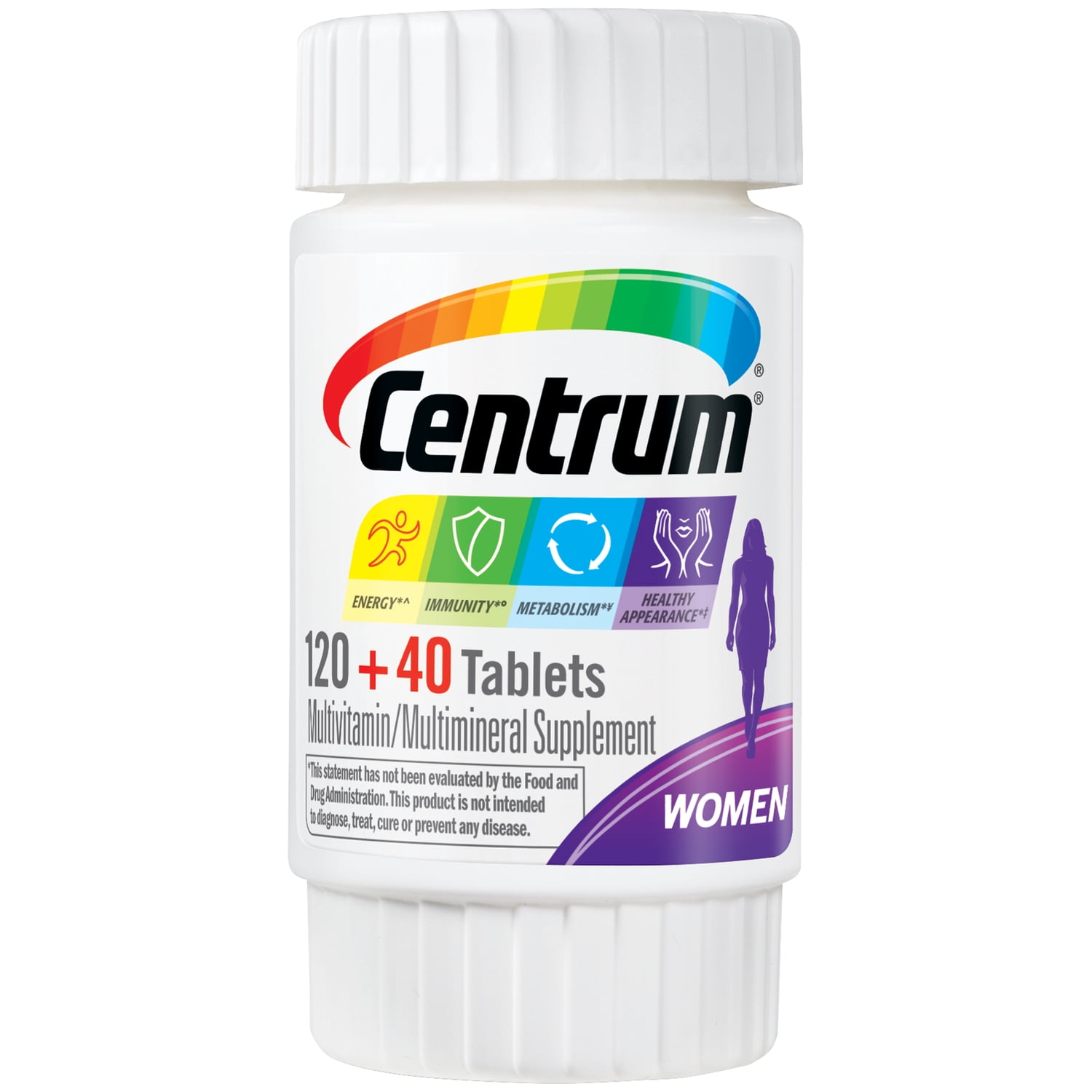 Centrum Women Tablet BONUS, 160 ct 33% Multivitamin / Multimineral Supplement, Vitamin D3