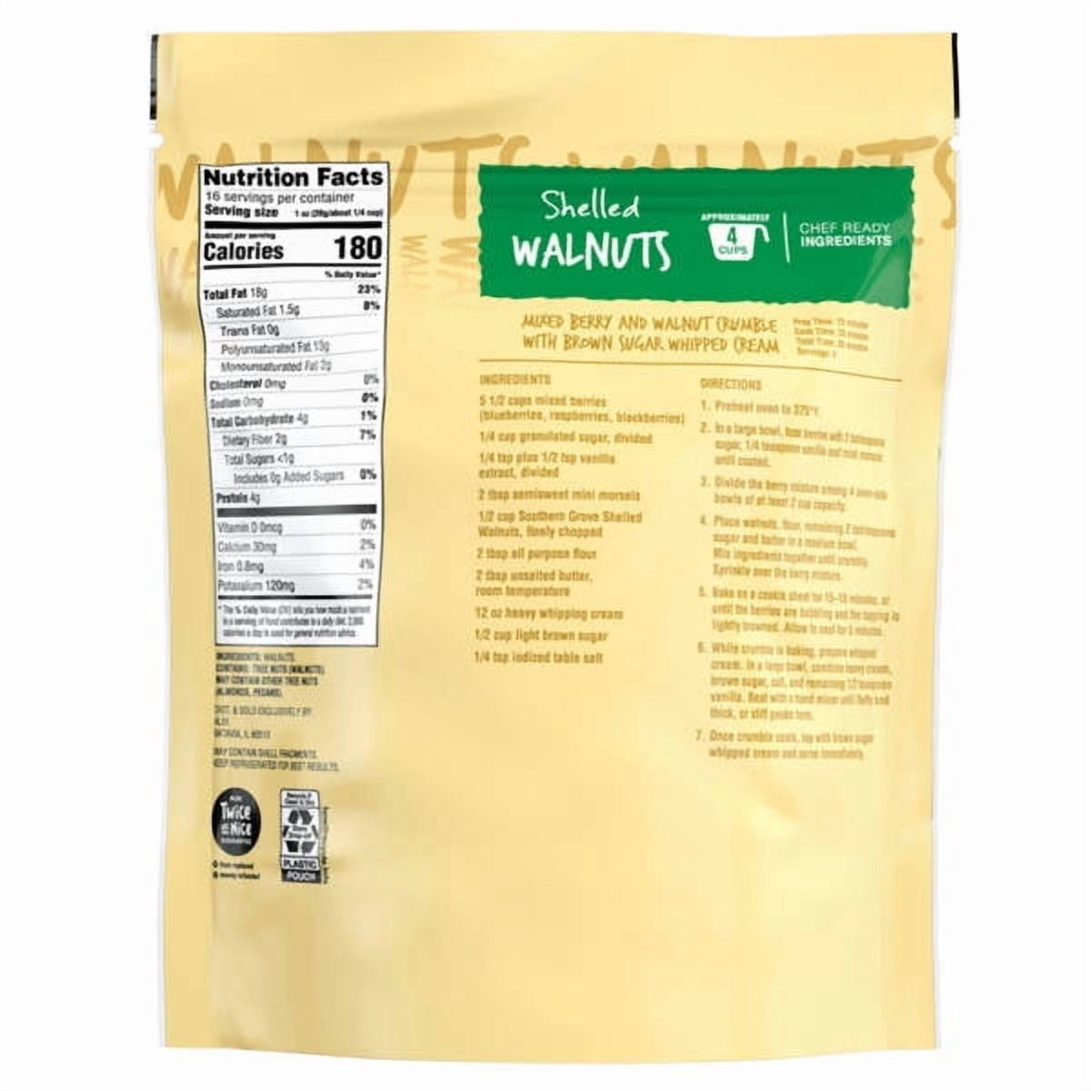 Southern Grove Shelled Walnuts, 16 oz - Pack of 2