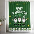thumbnail image 5 of St. Patrick's Day Standard Shower Curtain Set, Waterproof Shower Curtains for Bathroom, Lucky Shamrock Gnomes Gold Coin Spring Green Washable Fabric Bath Curtain for Bathtub with Hooks 72x72 Inches, 5 of 9