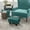 Linen Green, variant on HOMCOM 16" Cube Modern Linen Fabric Pouf Footrest Ottoman - Green