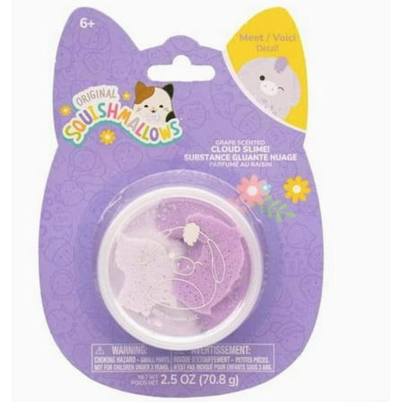 Squishmallows Delzi the Pig Grape Scented Cloud Slime 2.5 oz.