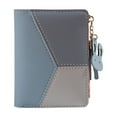 thumbnail image 2 of WIZUTIZ Women's Wallets with Rfidi with Credit Card Slots Billfolds Large Size Purses Women Card Case Purse Womens Womens Zipper Pockets Medium Color Block Bags Waterproof Blue, 2 of 5