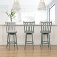 thumbnail image 6 of Hillsdale Furniture Savana Wood Bar Height Swivel Stool, Blue Wire Brush, 6 of 16
