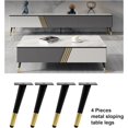 thumbnail image 2 of 4-pack svarta och guldfärgade möbelben i metall, 20 cm ersättningsben för TV-bänk, underskåp och garderob, 2 of 5