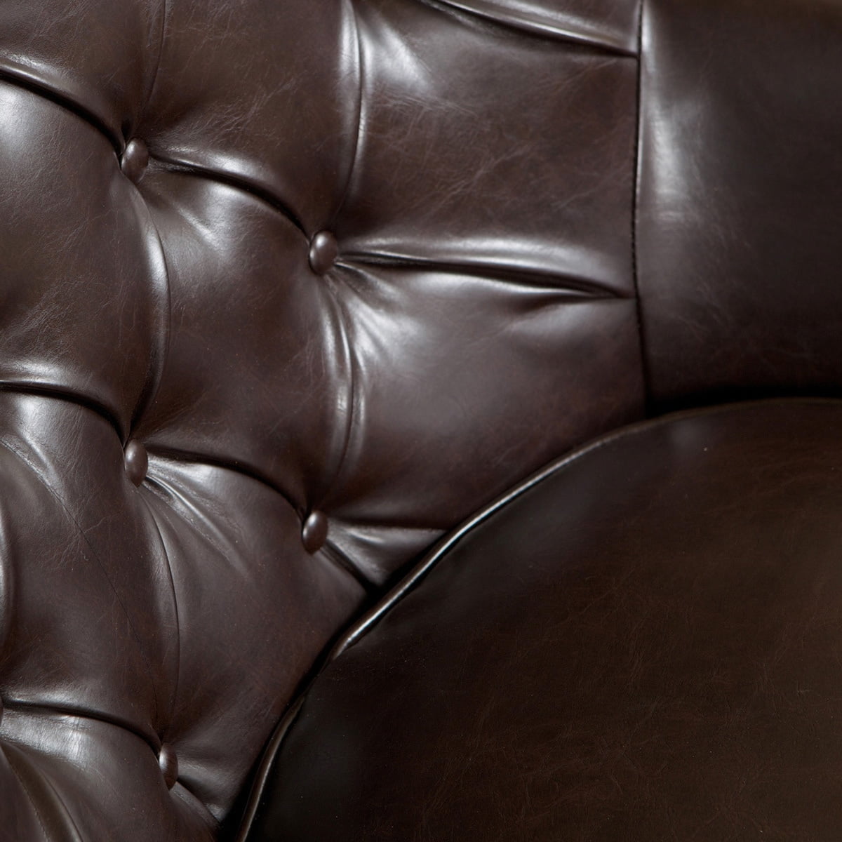 Christopher Knight Home Tafton Tufted Oversized Brown Leather Club