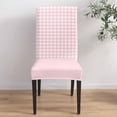 thumbnail image 4 of Chair Covers Buffalo Check Dining Chair Slipcovers Pink Plaid Checkered Stretch Removable Chair Seat Protector Party Decoration Set of 4, 4 of 6