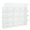 thumbnail image 2 of Hassch 8-Tier Portable 64 Pair Shoe Rack Organizer 32 Grids Tower Shelf Storage Cabinet Stand Expandable For Heels, Boots, Slippers, White, 2 of 2