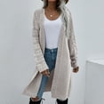 thumbnail image 5 of AOOCHASLIY Clothes Ladies Coat Women Long Solid Color Women's Knitted Casual Fashion Cardigan, 5 of 5