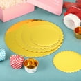 thumbnail image 4 of Uxcell 10 Pcs Rondas de Cartón para Pasteles, Bandejas Circulares de 8 Pulgadas, Doradas, 4 of 6