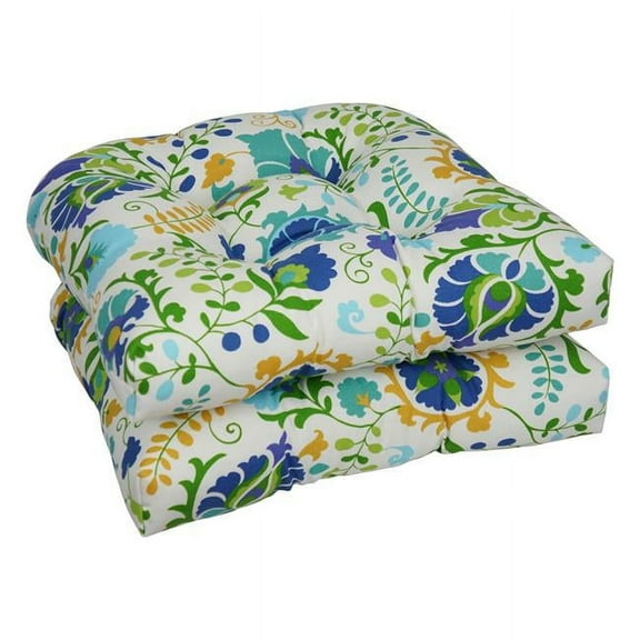 Blazing Needles 93184-4CH-OD-121 19 in. U-Shaped Dining Chair Cushions, Sahalie Opal - Set of 4