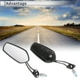 thumbnail image 3 of Unique Bargains 1 Set Universal Motorcycle Rear View Mirrors Adjustable Bar End Side Mirrors Mount M8/M10 Carbon Fiber Pattern Black Aluminum Alloy Prismatic Shape, 3 of 7