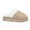 Khaki, variant on BERANMEY Thick-Soled Fuzzy Slippers for Women & Men - Cozy Platform House Shoes with Anti-Slip Sole, Warm Plush Lined Indoor Outdoor Short Ankle Slippers