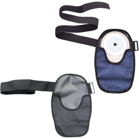 2PCS Waterproof Ostomy Bag Covers Adjustable Universal Stoma Pouch Cover Ostomy Supplies for ileostomy (Black Blue)