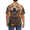thumbnail image 5 of Fotbe Sunset Daisy Dog print Short Sleeve Button Down Shirts for Men Casual Summer Beach Wrinkle Free Shirt-Large, 5 of 7