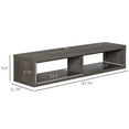 thumbnail image 3 of Homiyad Wall Mounted TV Stand, Media Console Floating Storage Shelf for Living Room or Home Office, Dark Gray, 3 of 8