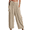 Khaki, variant on Womens Baggy Cotton Barrel Palazzo Harem Pants Casual Flowy Drawstring Wide Leg Pants with Pockets