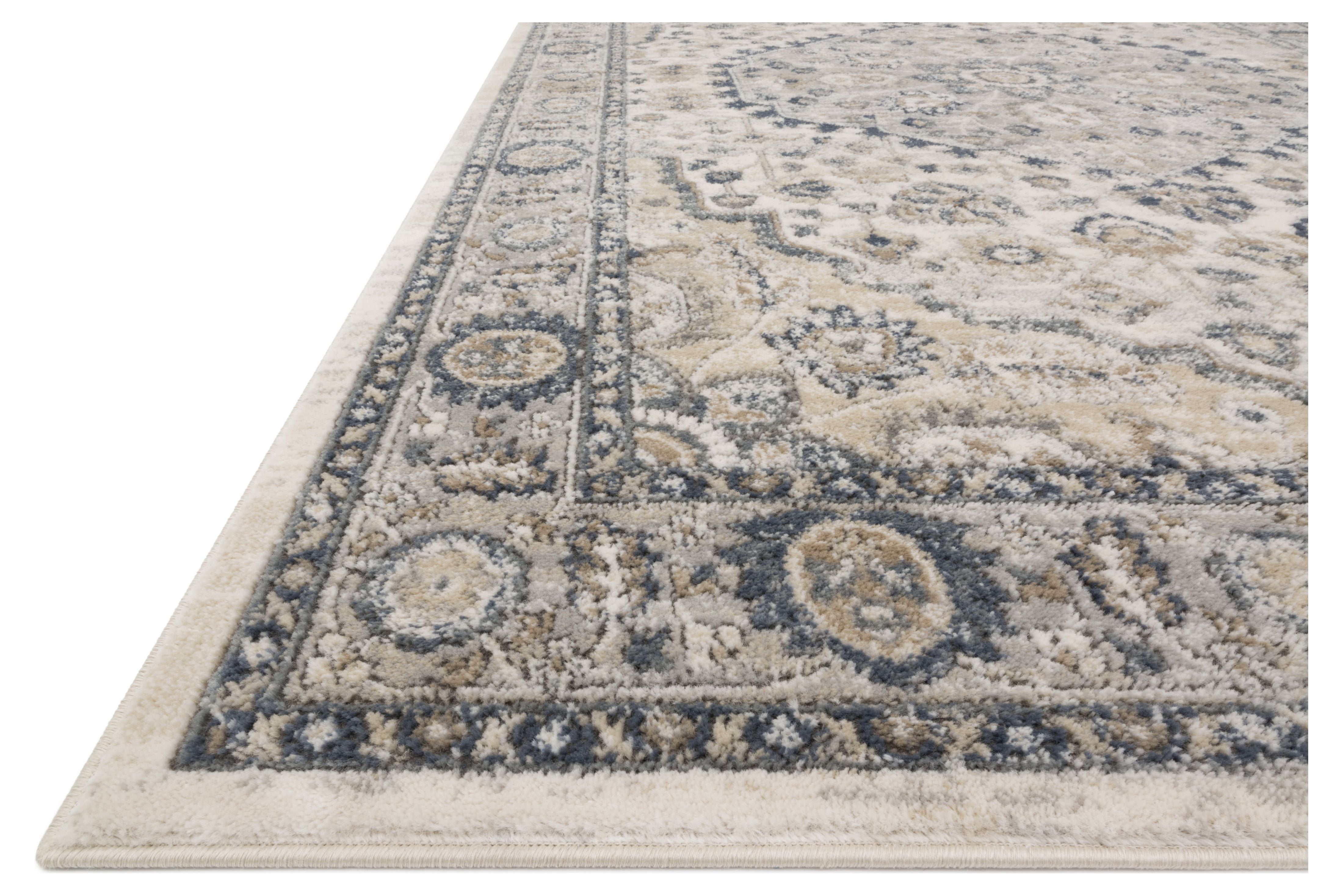 Loloi Teagan Natural / Lt. Grey 5'-3" x 7'-6" Area Rug
