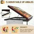 thumbnail image 4 of Jigsaw Puzzle Table for Adults with Drawers&Storage Pocket, Jigsaw Puzzle Board with Legs and Wheels, 5 Adjustable Height&Tilting, Coffee Color, 4 of 8