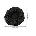 thumbnail image 2 of BRIGHTFUFU 2Ud Gorro De Negro De Satén Con Elástico Para Cuidado Del, 2 of 8