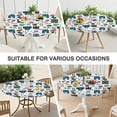 thumbnail image 7 of Blue Football Game Icons Pattern Round Fitted Tablecloth with Elastic Edge,Dining Table Cover Waterproof,Outdoor Round Tablecloth for Camping,Dining,Indoor and Outdoor, 7 of 7