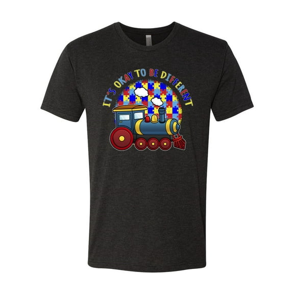 Wild Bobby Its Okay to Be Different | Train Autism Awareness Men Premium Tri Blend Tee