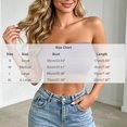 thumbnail image 3 of Umfun Basic Solid Color Strapless Tube Top Bandeau for Women Casual Party - Slim Fit Stretchy Crop Top for Daily Wear., 3 of 6
